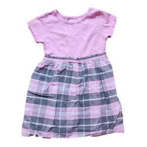 Healthtex Pink with Plaid Short Sleeve Dress